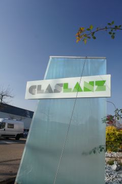GLASLANZ Firmenschild